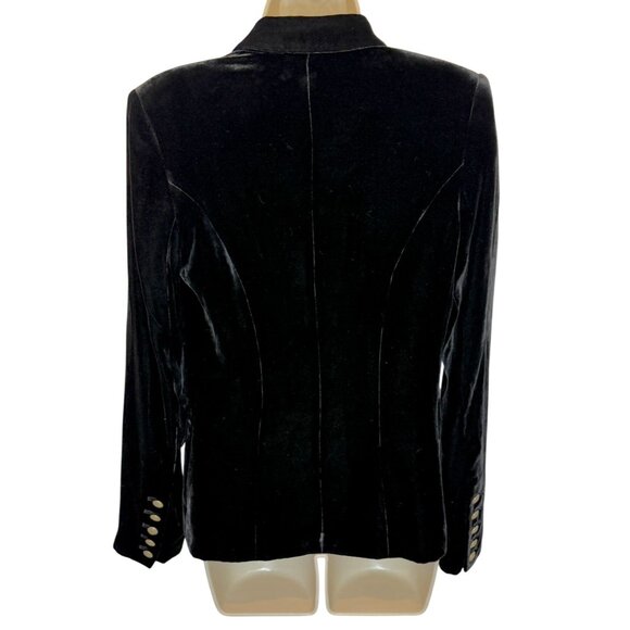 L’Agence Blazer Kenzie Double-Breasted Velvet Jacket - Size 0 - Picture 10 of 11